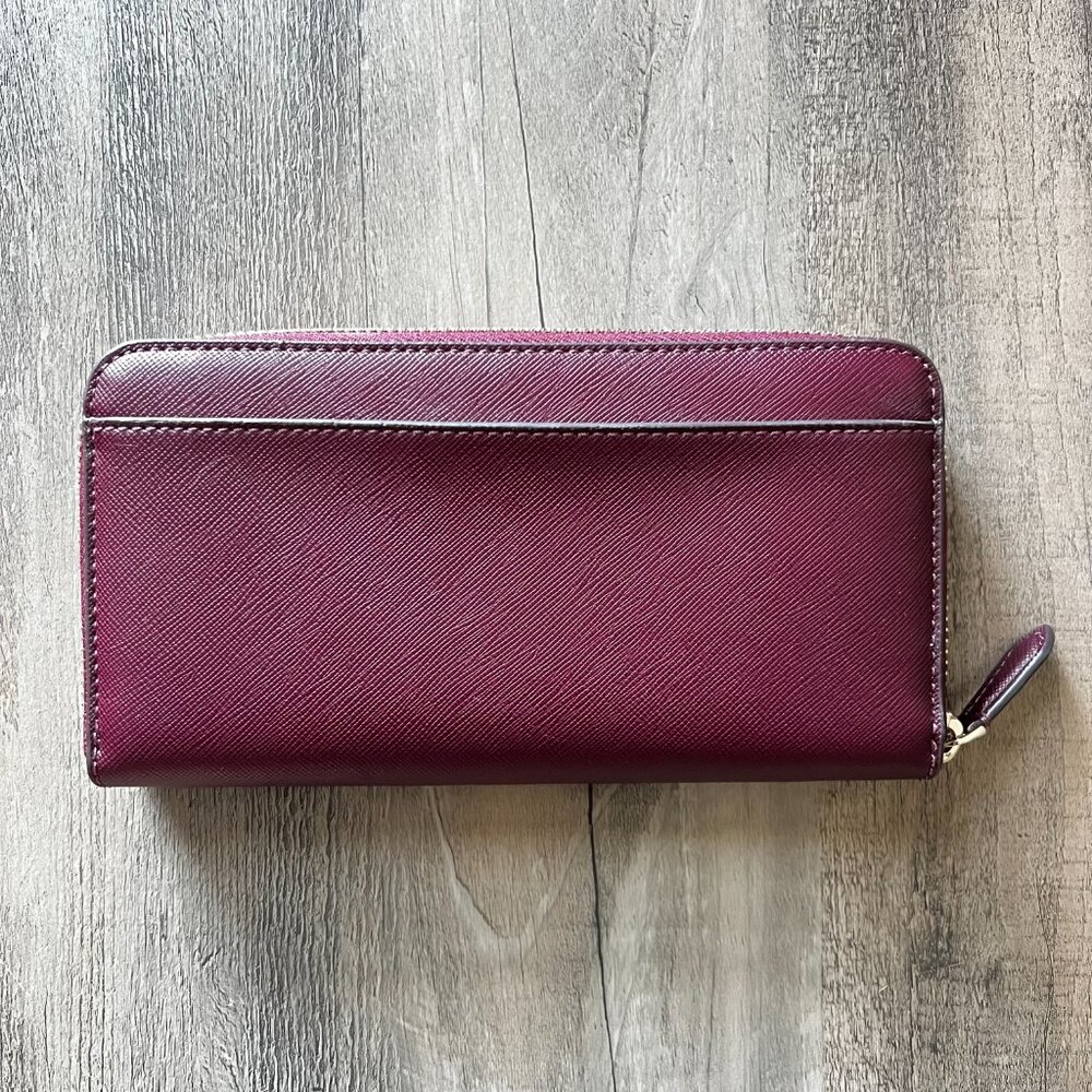 Kate Spade Brynn Large Continental Wallet in Deep Berry - Picture 2 of 5